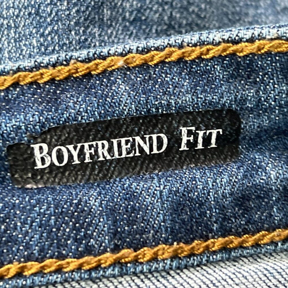 Judy Blue Jeans Womens 11/30 Boyfriend Fit Blue Stretch Distressed Denim - Picture 8 of 12